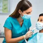 치과위생사 병원별 근무 조건 비교 - **A Dental Hygienist in a Private Practice:** A female dental hygienist, in her early 30s, with a fr...