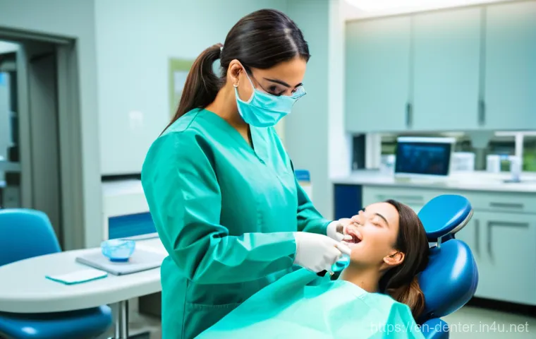 치과위생사 자격증과 경력 관리법 - A compassionate male dental hygienist, dressed in a professional white lab coat over a light-colored... 치과위생사 자격증과 경력 관리법 - A compassionate male dental hygienist, dressed in a professional white lab coat over a light-colored...