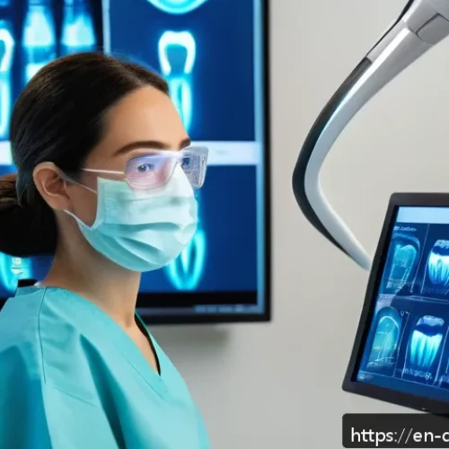 Home 33 치과위생사 경력직 이직 사례 - A professional dental hygienist in a modern private clinic setting, wearing scrubs and protective ey...