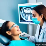 Home 18 치과위생사 자격 취득 후 성장 계획 - A confident dental hygienist wearing professional scrubs and safety glasses, skillfully operating a ...