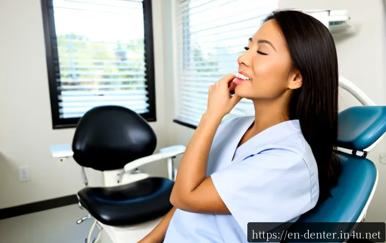 치과위생사 직업 단점과 해결 방법 - Photorealistic dental hygienist in a modern American dental clinic, seated beside a patient chair wi...